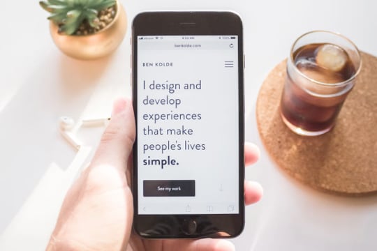Phone website design work